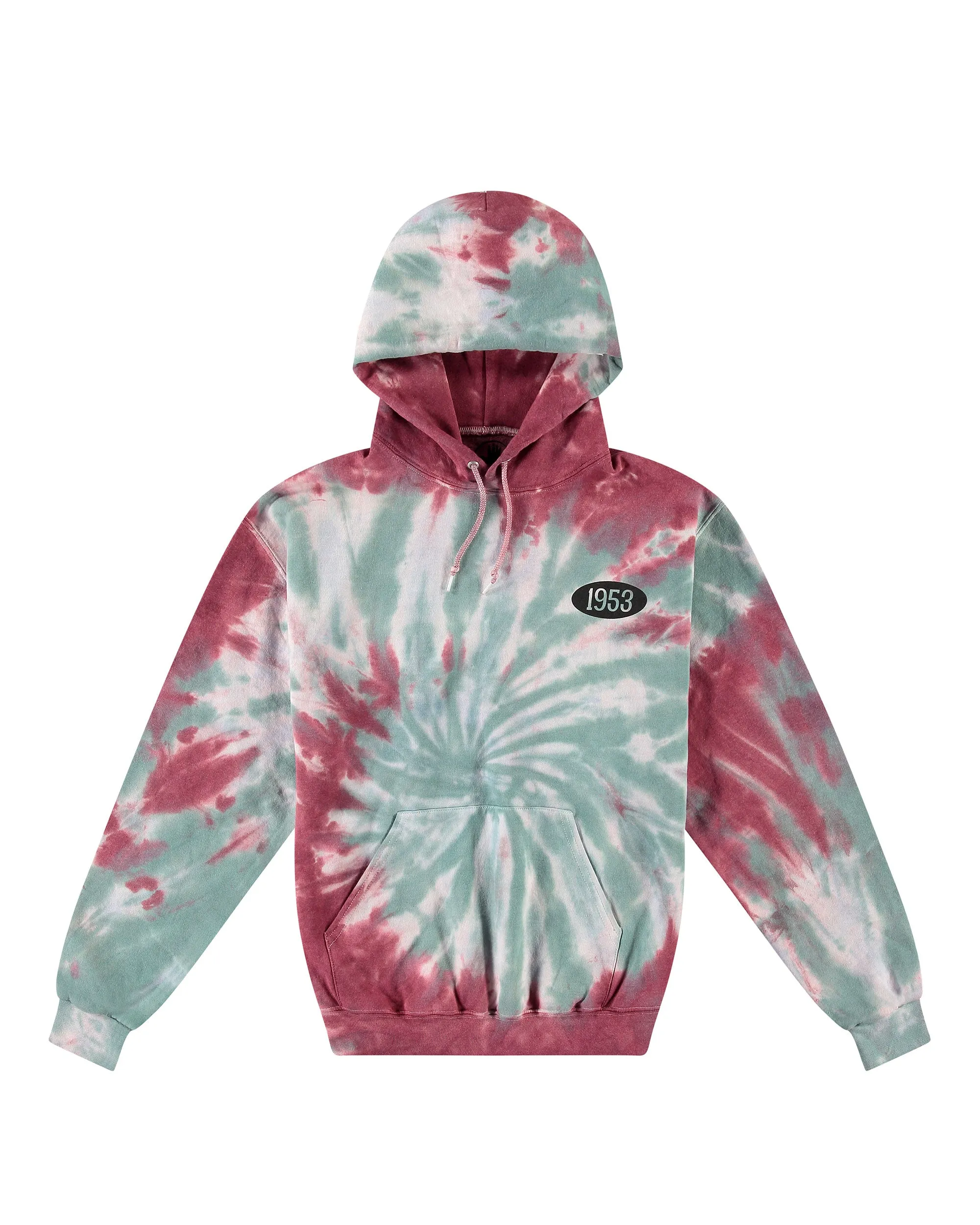 1953 Tie-Dyed Fleece Pullover Hoodie - Jade