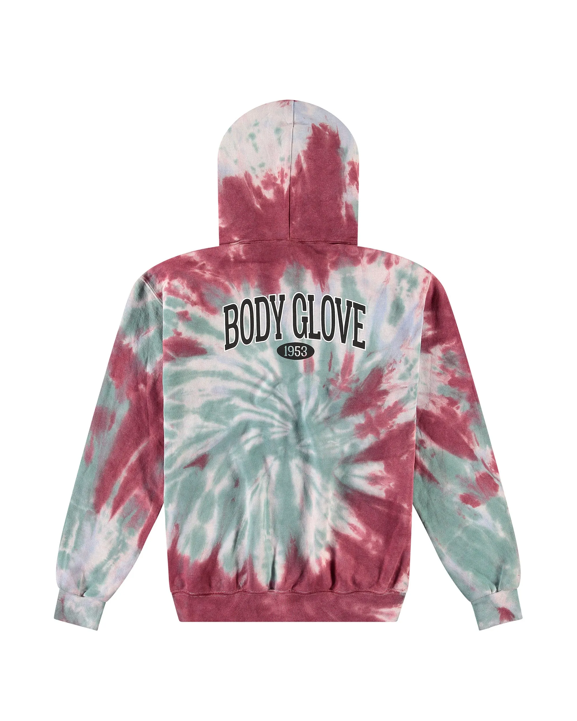 1953 Tie-Dyed Fleece Pullover Hoodie - Jade