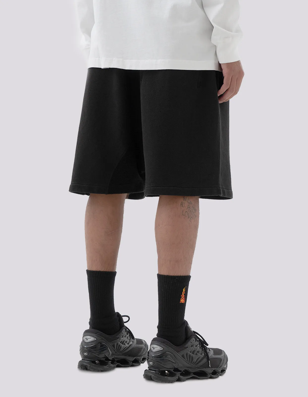 5004 Kesagiri Hemp Sweat Shorts Black BLK-108F