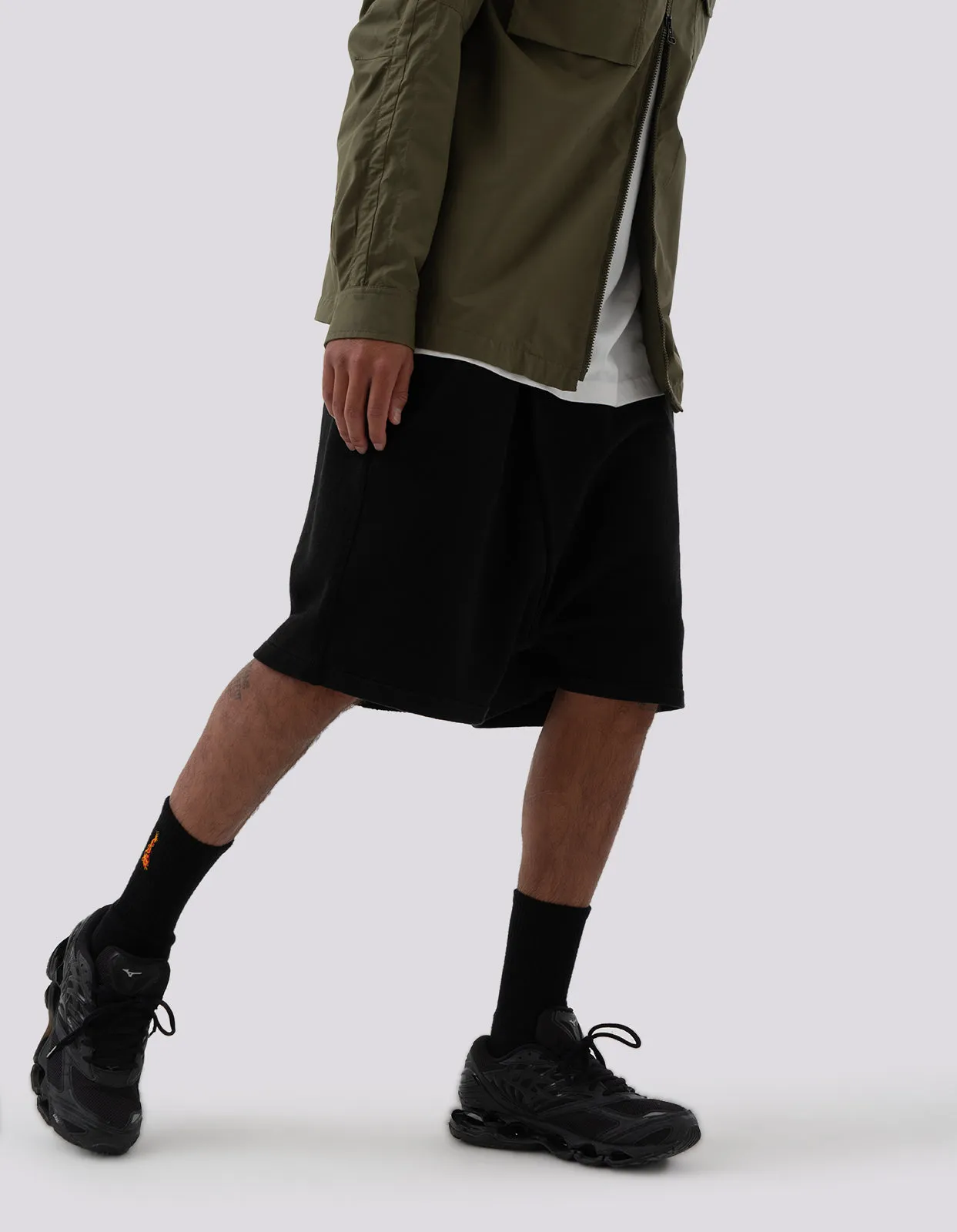 5004 Kesagiri Hemp Sweat Shorts Black BLK-108F