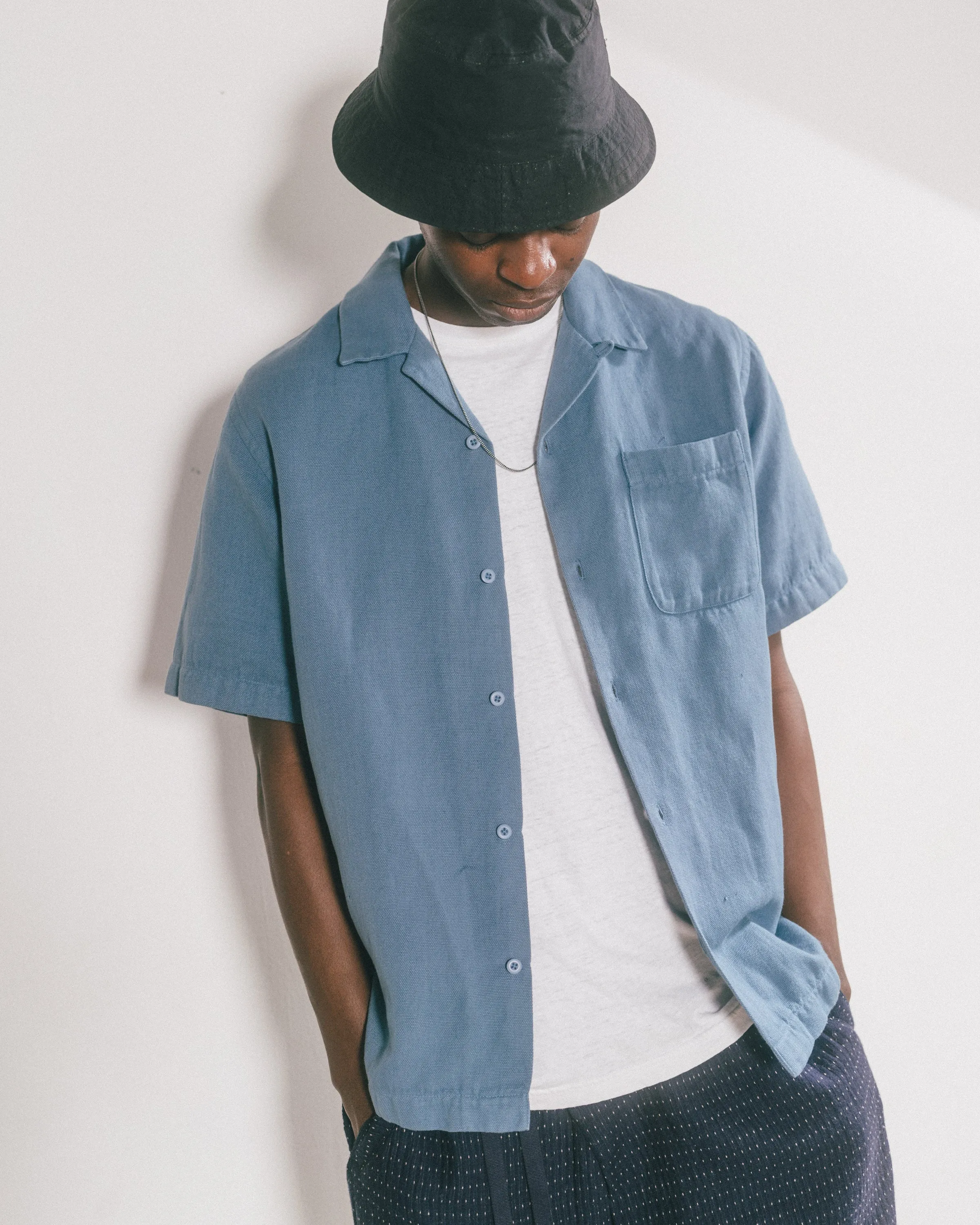 5005 Hemp Camp Collar Shirt Subdued Blue