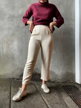 90s Beige High-Rise Culottes - XS/S