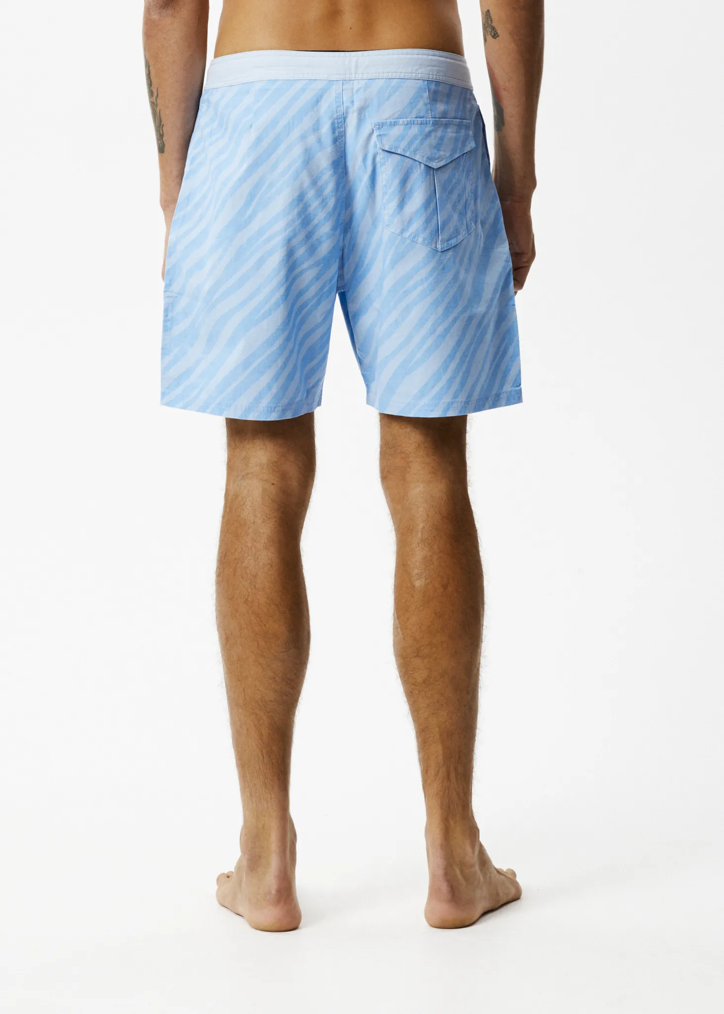 AFENDS Mens Atmosphere - Fixed Waist Boardshorts - Powder Blue