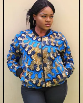 Ankara Bomber Jacket (with or without hood)