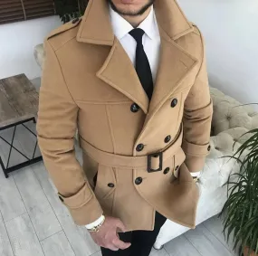 Arctic Camel Double Breasted Over Coat by ITALIAN VEGA®