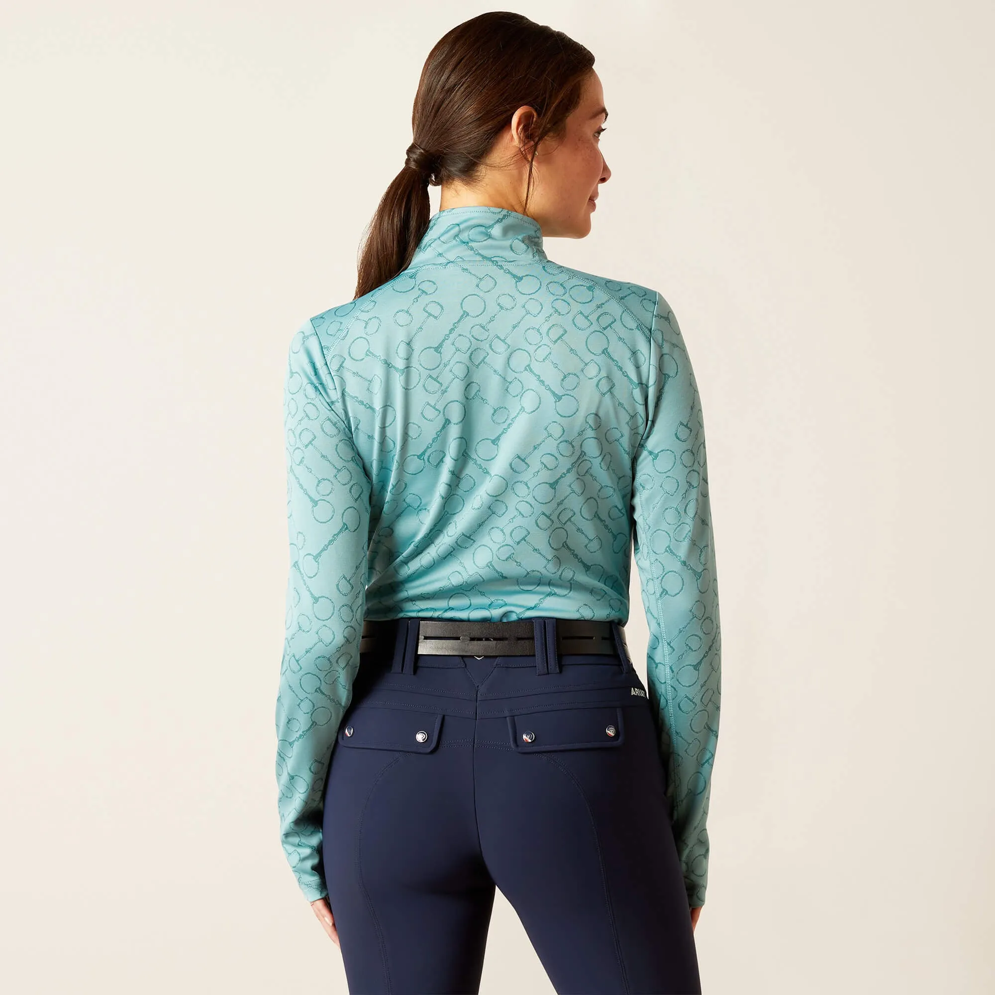 Ariat Ladies Prophecy 1/4 Zip Base Layer - Arctic