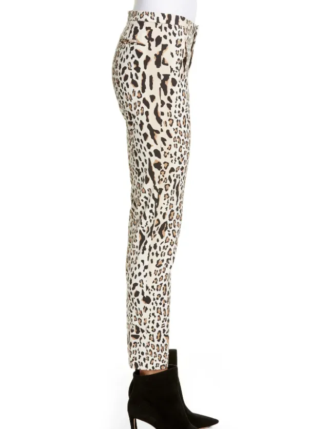 ATM Leopard Print High-Waist Slim Pants