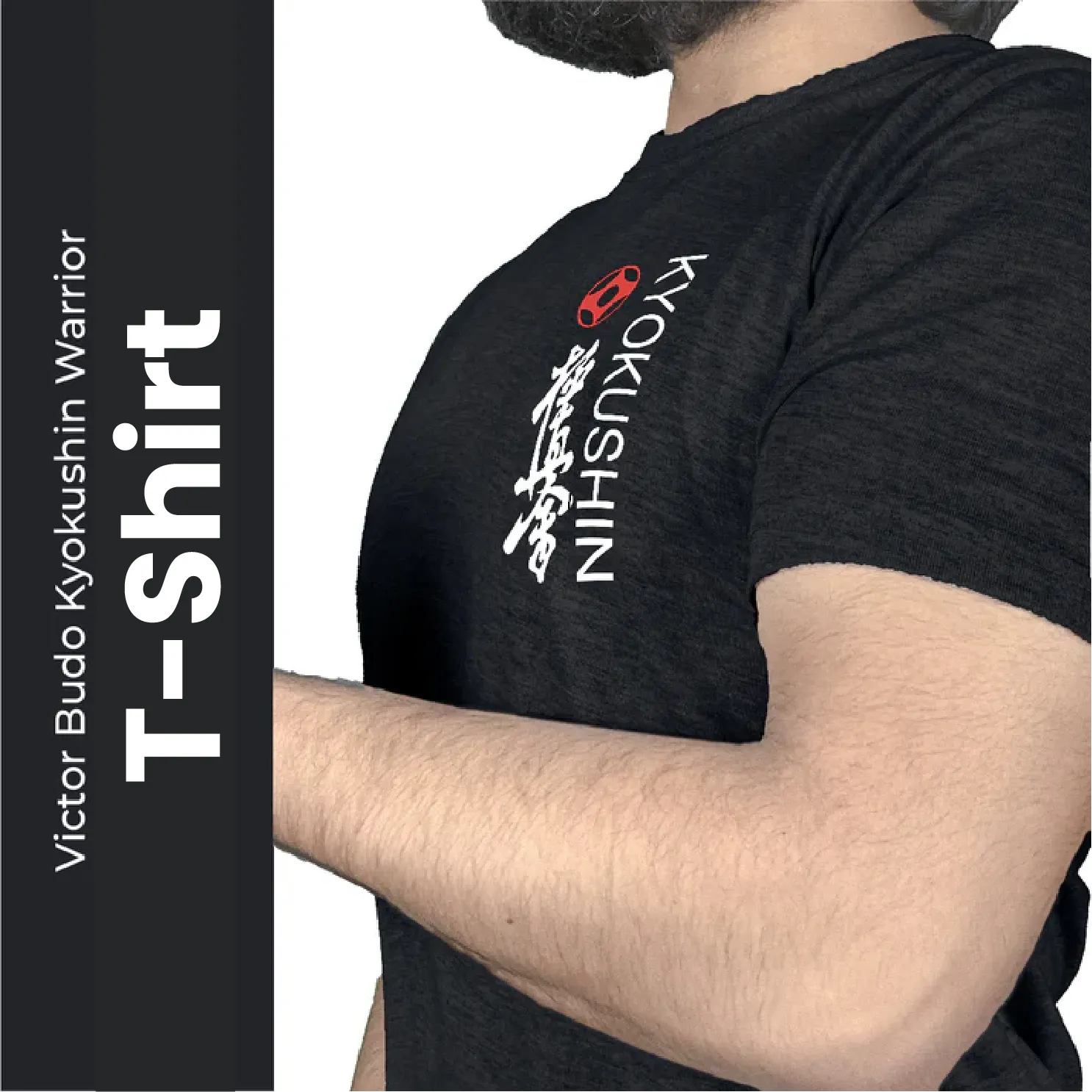 BLACK T-SHIRT KYOKUSHIN WARRIOR LOGO