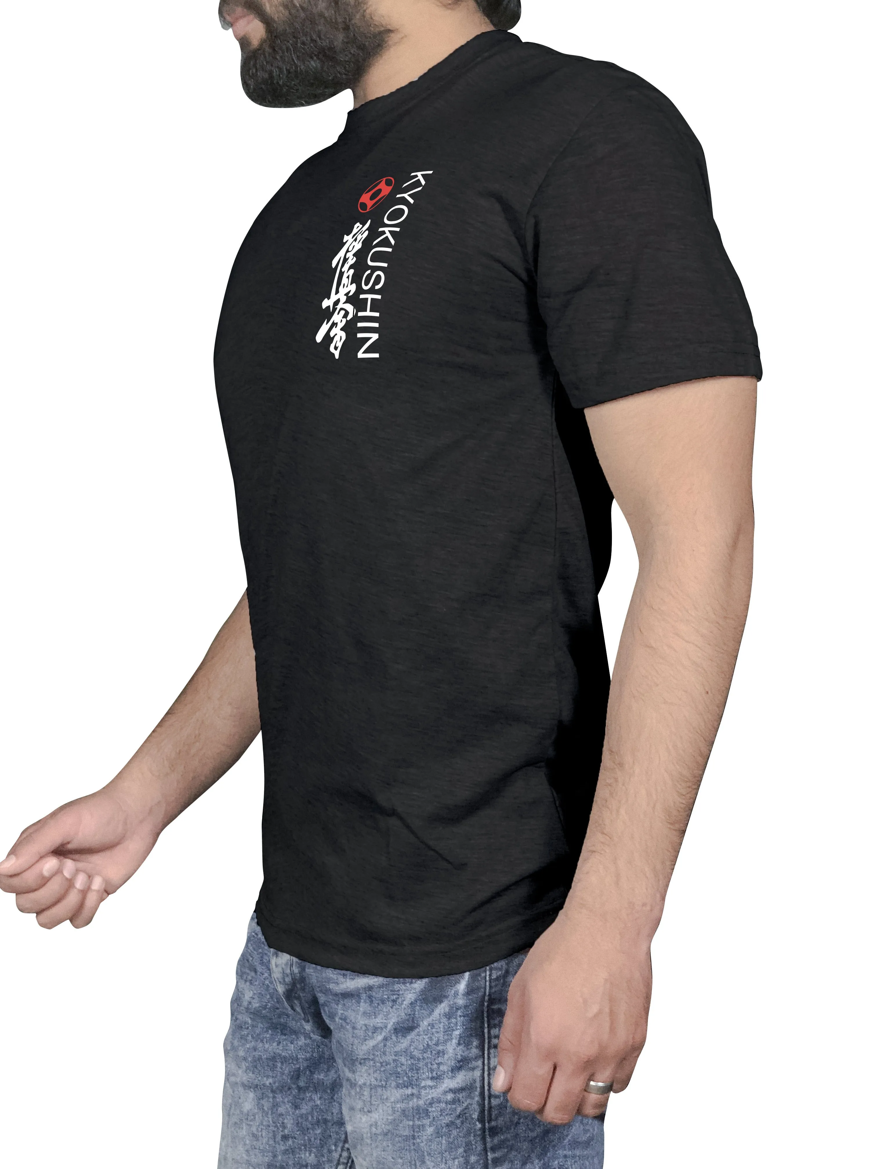 BLACK T-SHIRT KYOKUSHIN WARRIOR LOGO