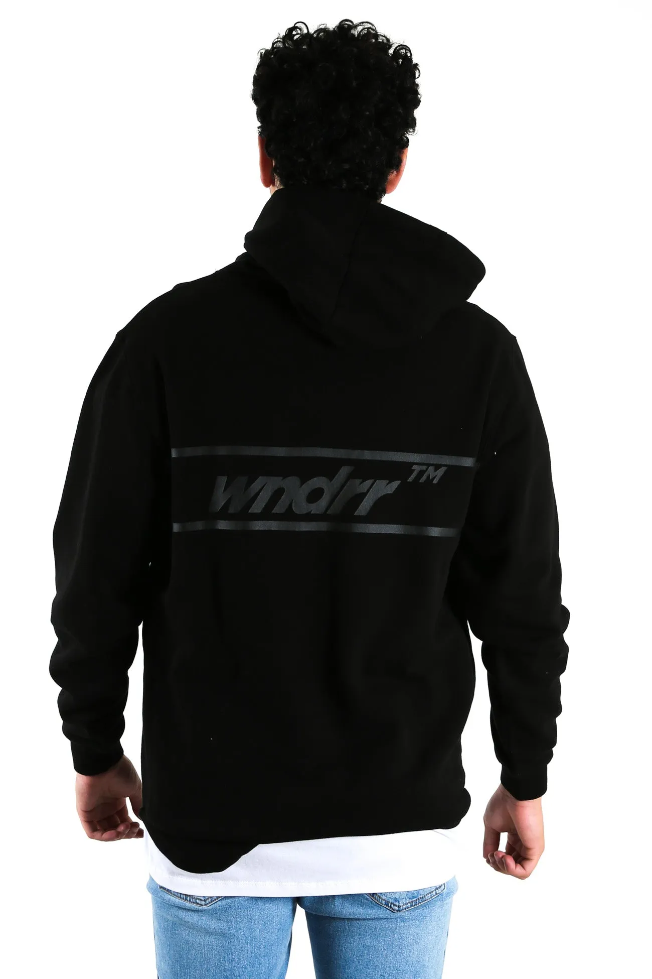 Booker Curved Hem Hood Sweat Black