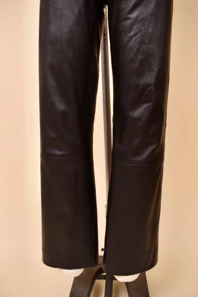 Brown Leather Pants By Identify, S