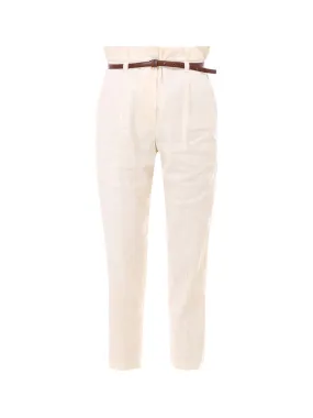 Brunello Cucinelli High Waist Cropped Trousers