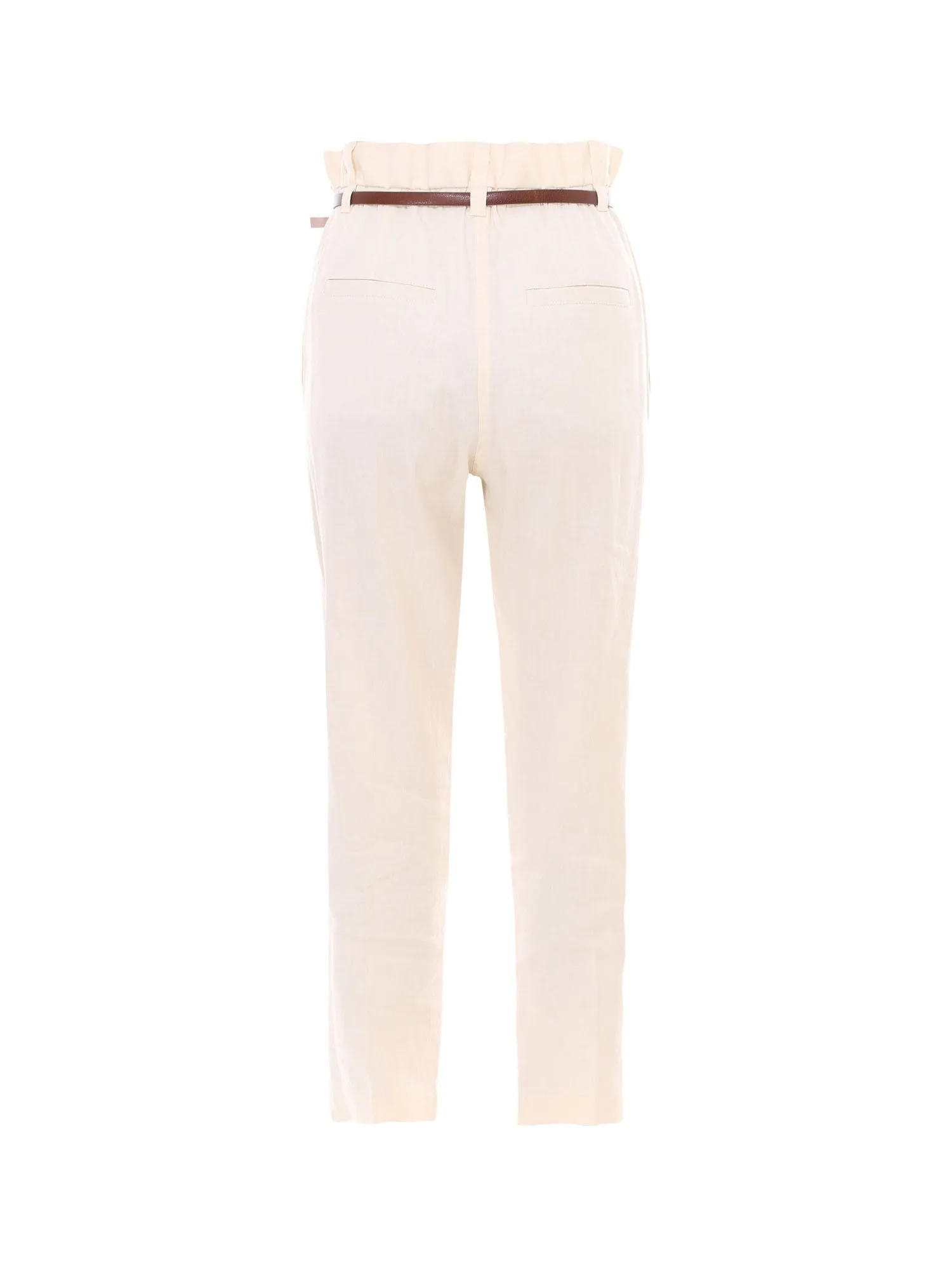 Brunello Cucinelli High Waist Cropped Trousers