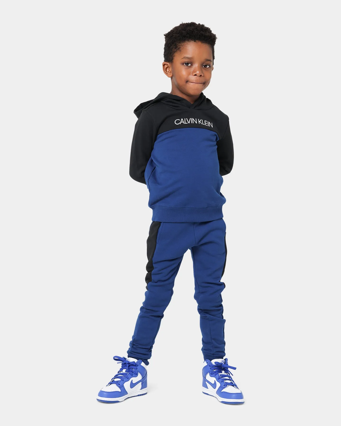 Calvin Klein Kids' CLR Block Hoodie Sweatpant Set Naval Blue