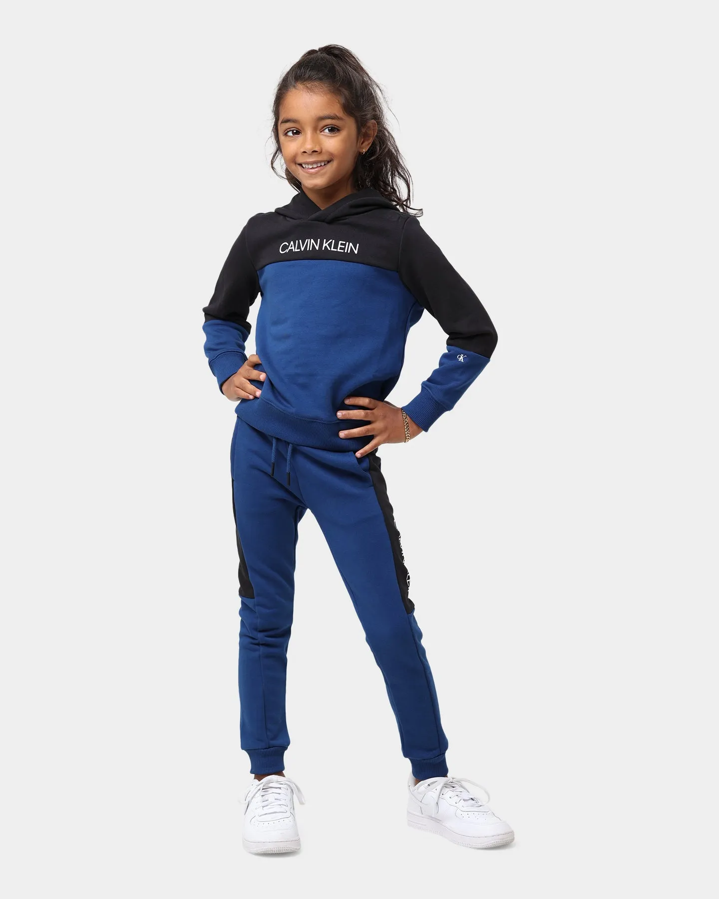 Calvin Klein Kids' CLR Block Hoodie Sweatpant Set Naval Blue