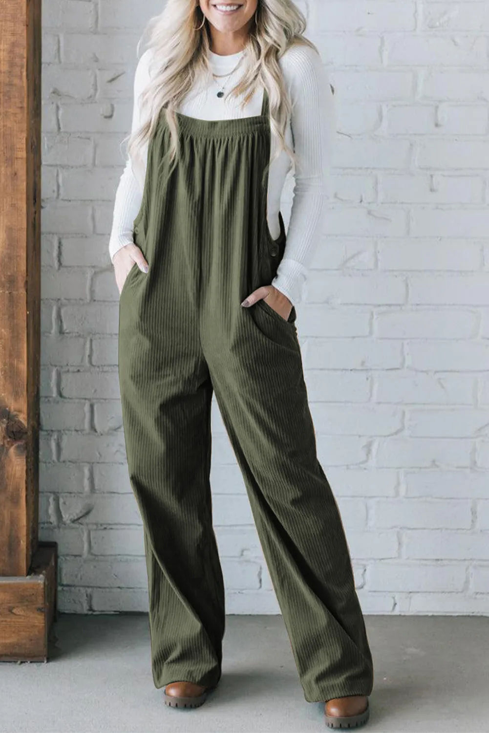 Camo Denim Jumpsuit with Patch Pockets, Traditional Fit Overalls with Straight Legs, Women's Denim Clothing