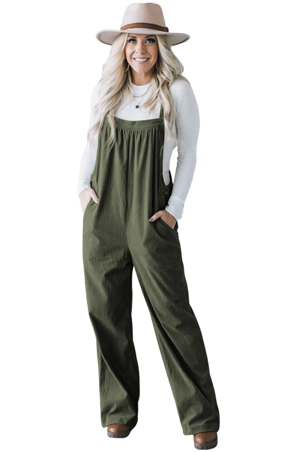 Camo Denim Jumpsuit with Patch Pockets, Traditional Fit Overalls with Straight Legs, Women's Denim Clothing