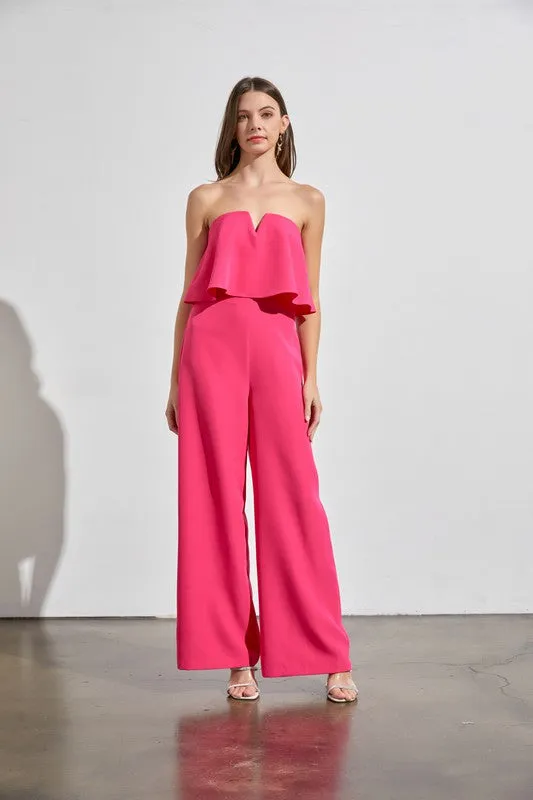 Captivating Allure Strapless Jumpsuit