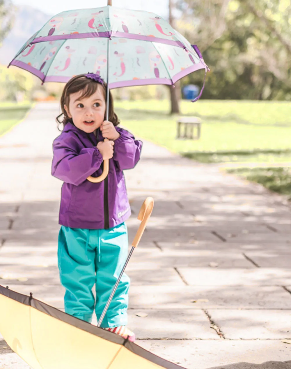 Children's Rain/Trail Pants, Glacier Blue