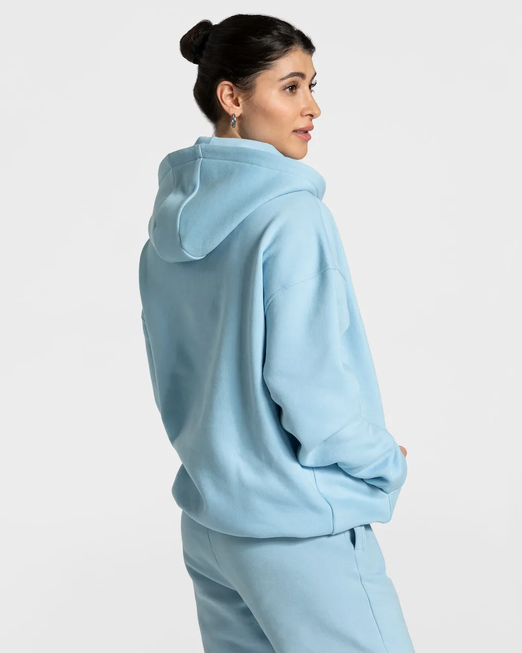 College Oversized Hoodie "Babyblau"