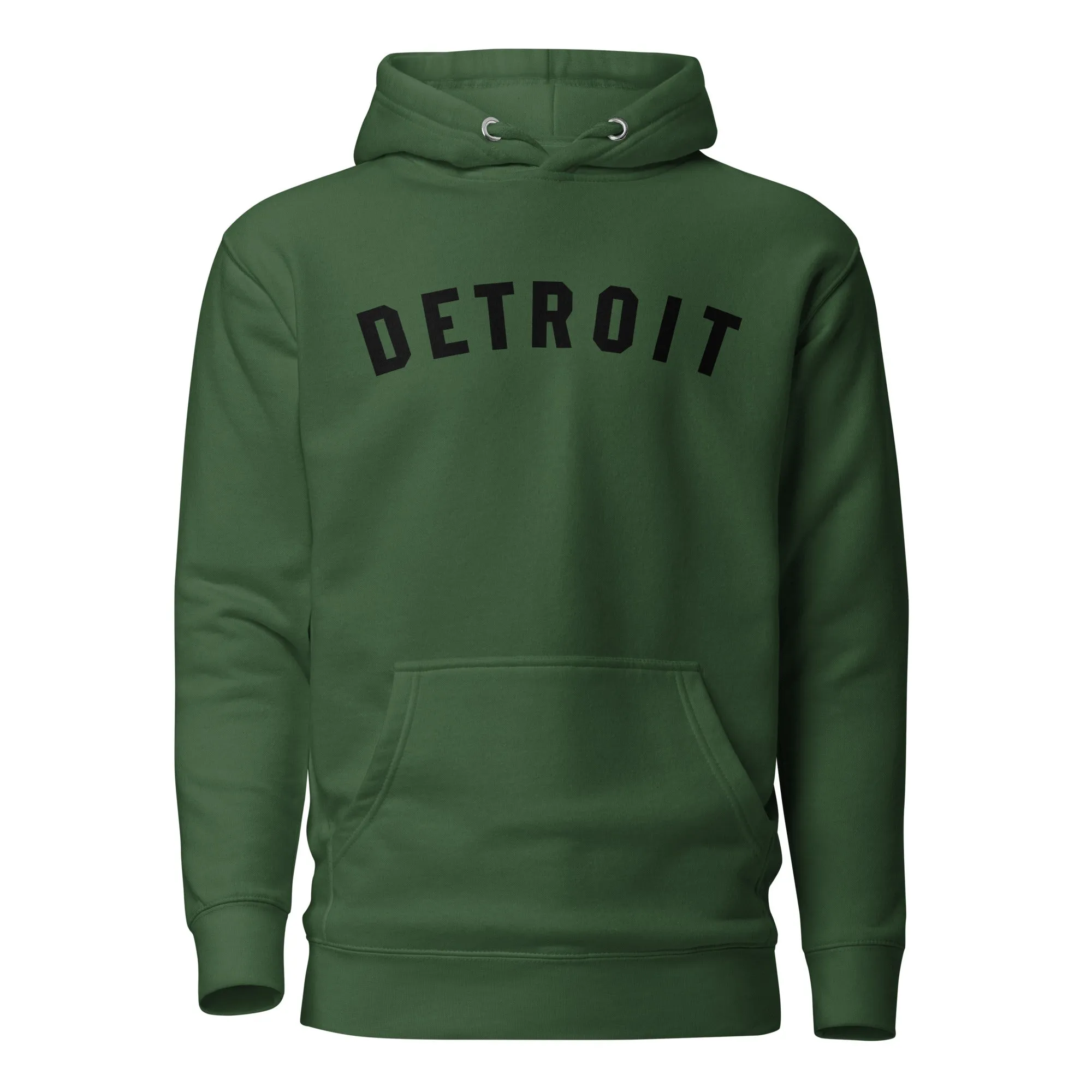 Detroit Classic Premium Pullover Unisex Hoodie - Green / Black