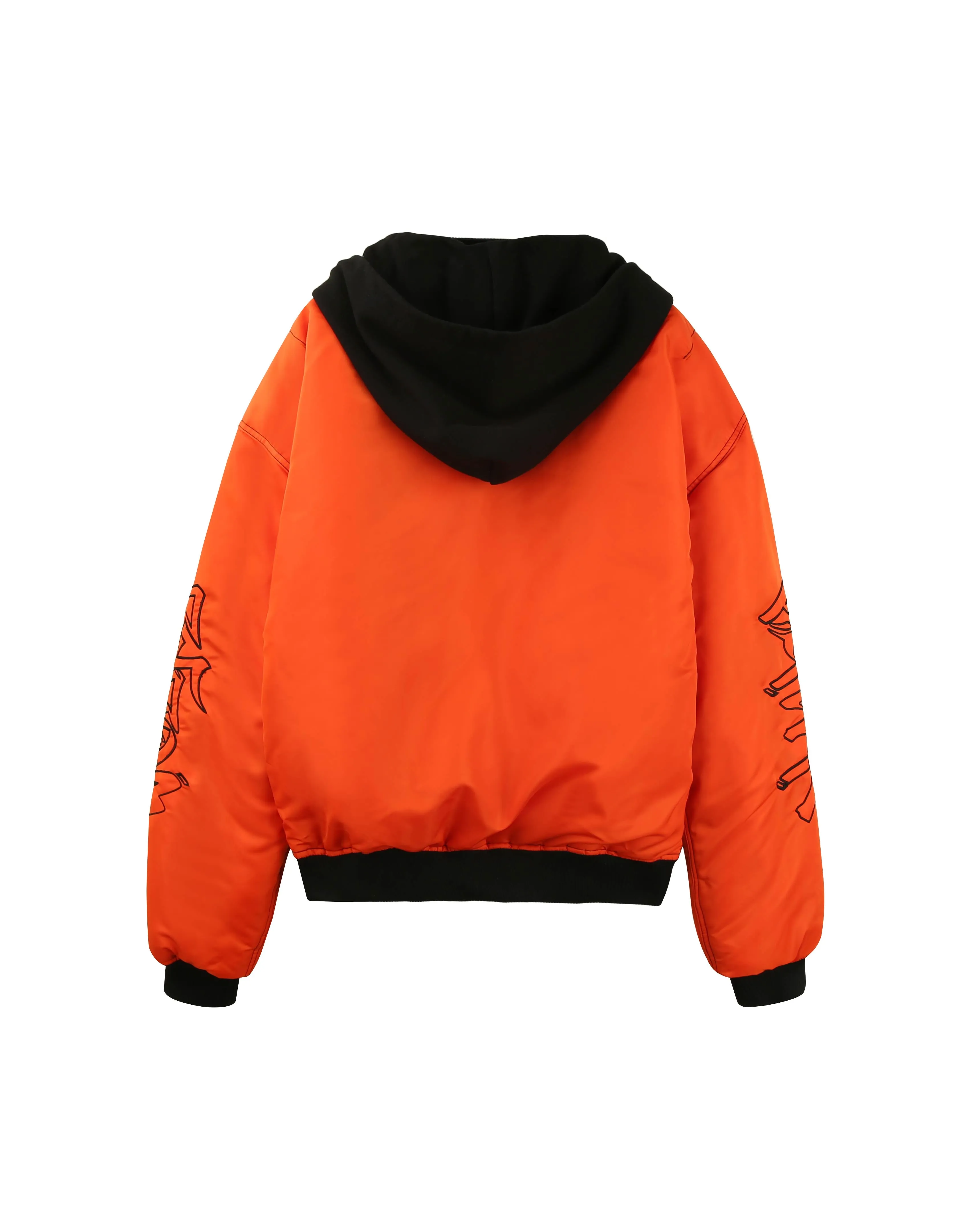 Double Sided Bomber Jacket Black/Orange