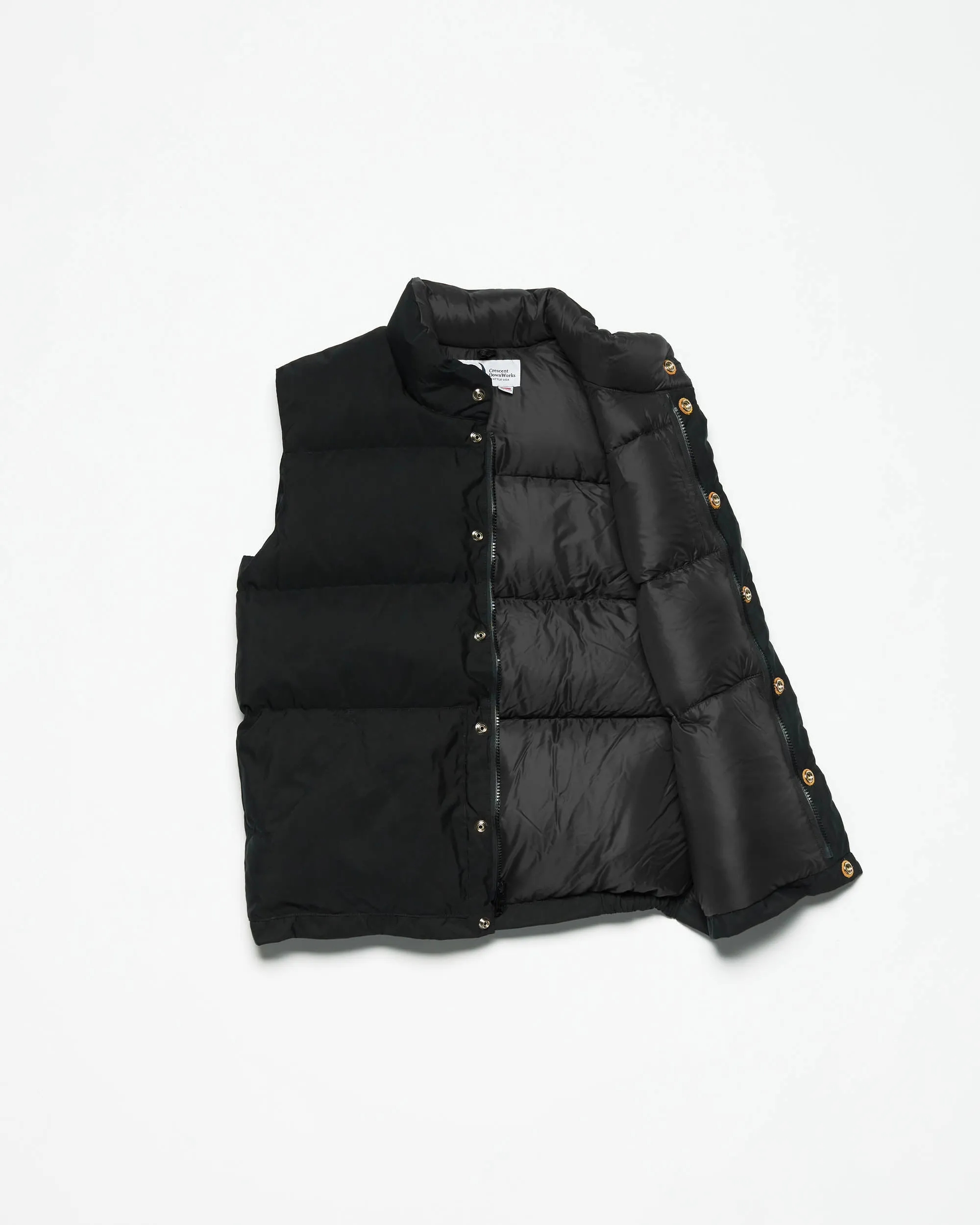 Down Italian Vest - Black