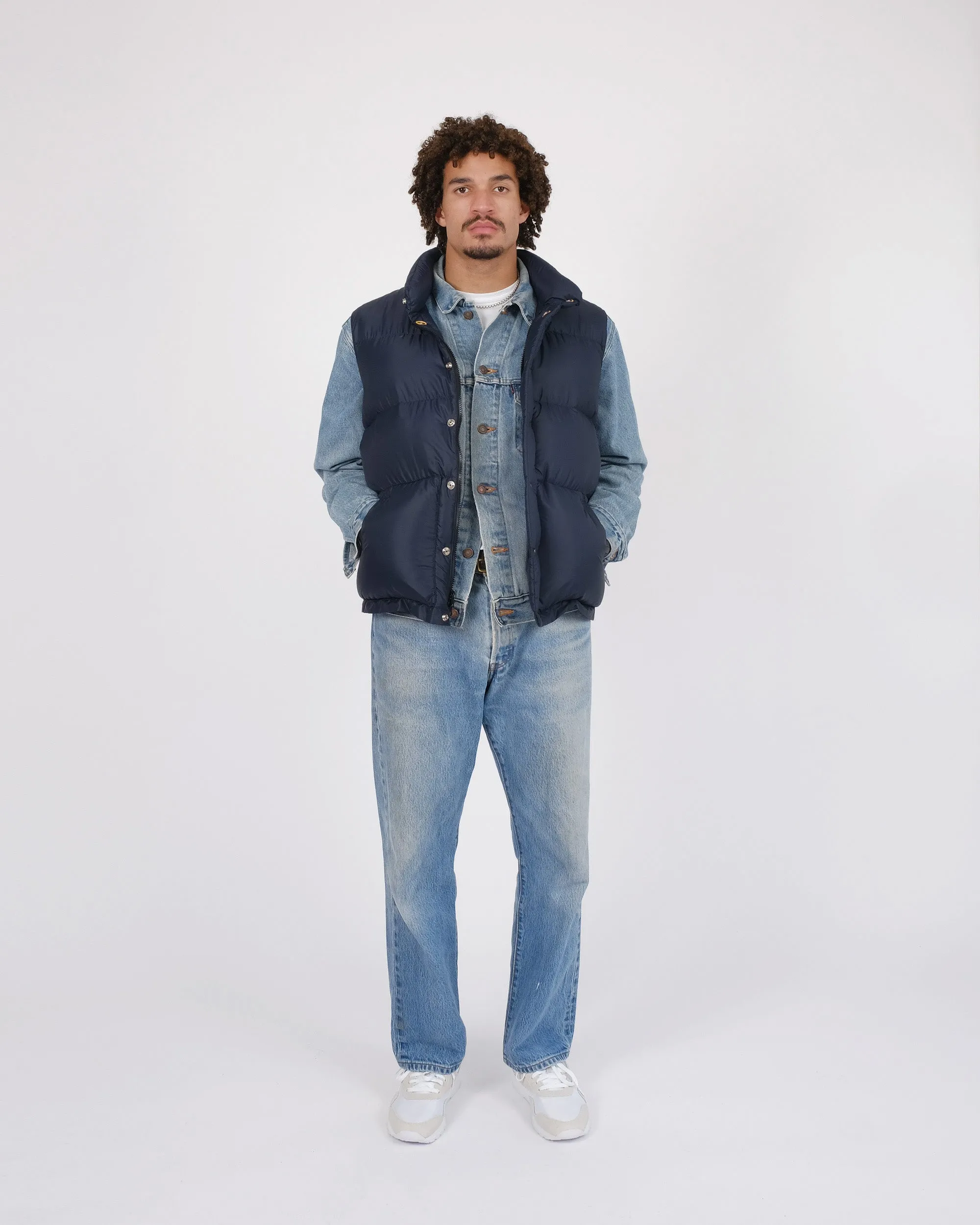 Down Italian Vest - Streakfree Nylon - Navy