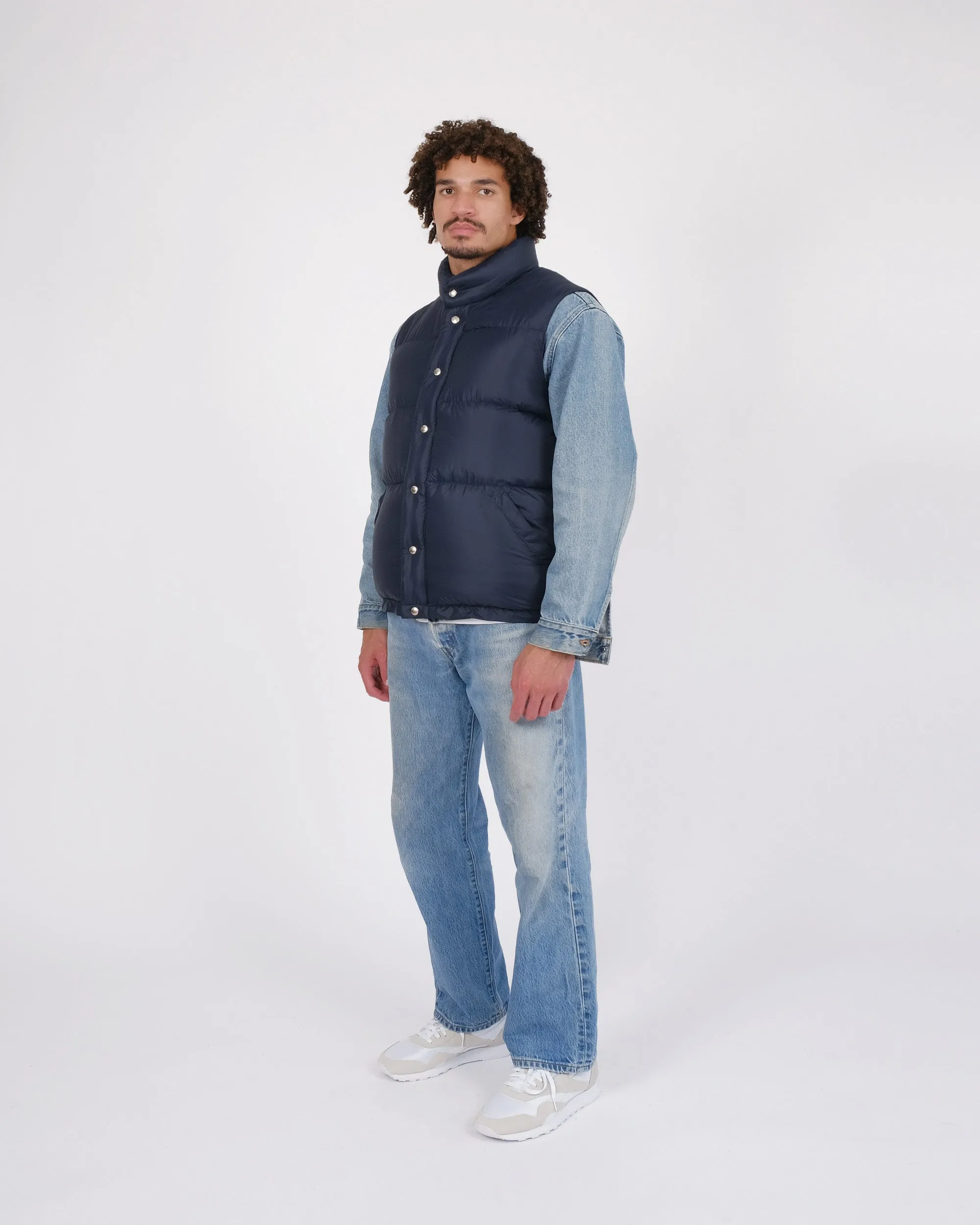 Down Italian Vest - Streakfree Nylon - Navy