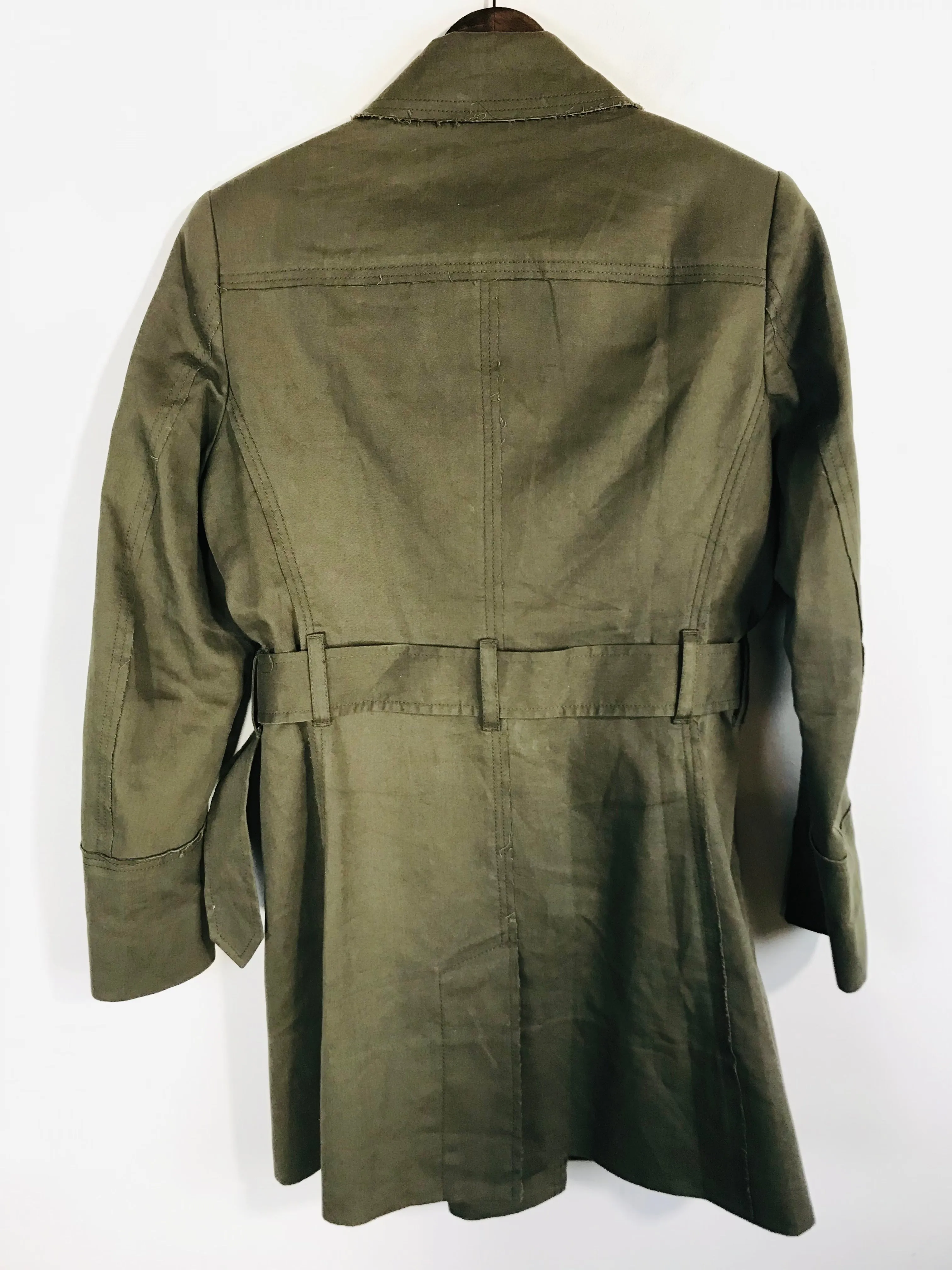 Edun Women's Cotton Trench Coat | M UK10-12 | Green