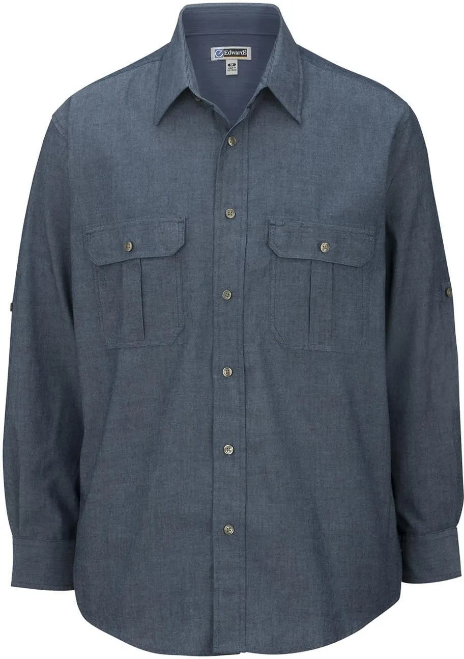 Edwards Chambrey Roll Up Sleeve Shirt