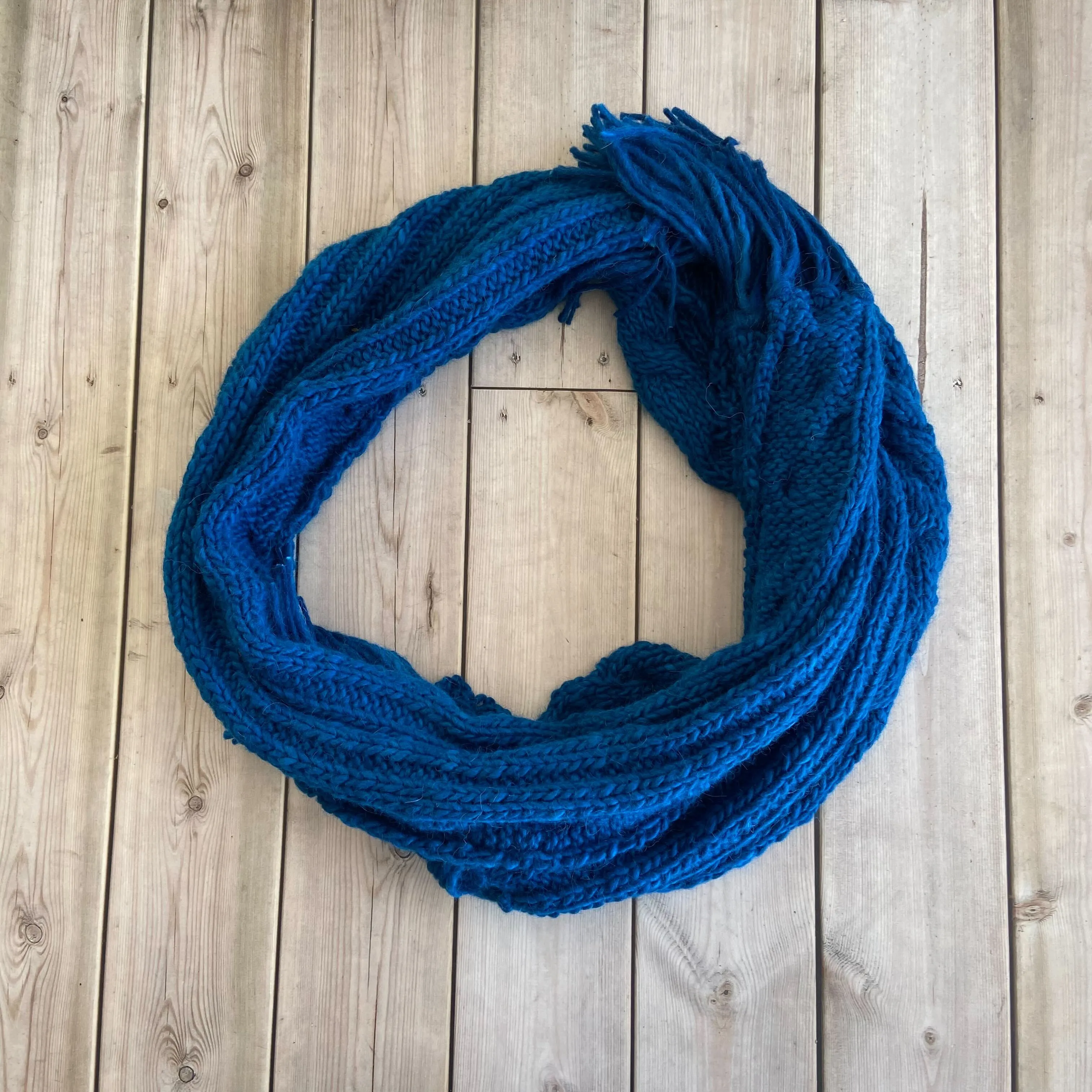 Electric Blue Alpaca Scarf