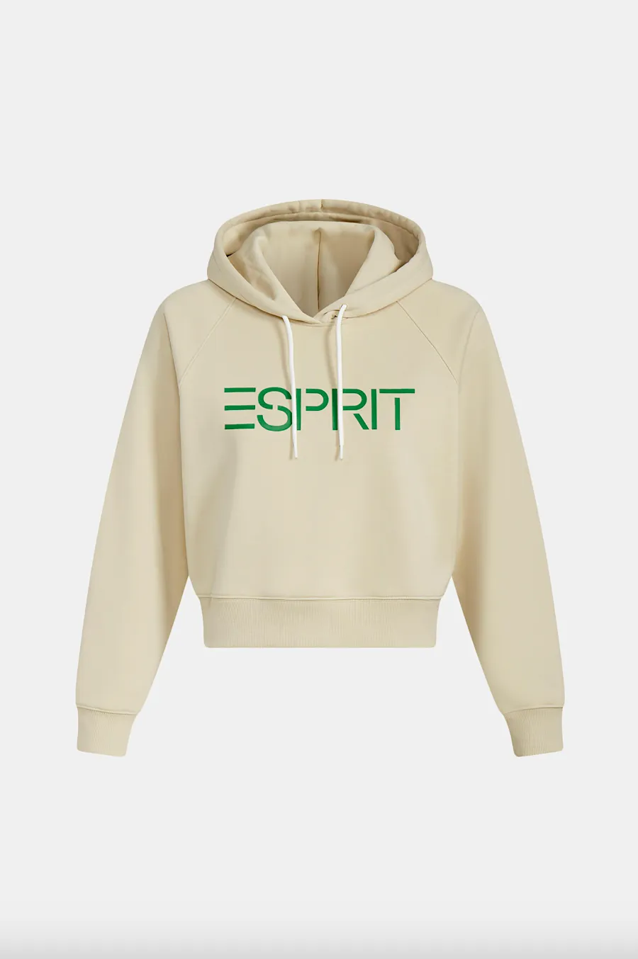 esprit cropped logo hoodie