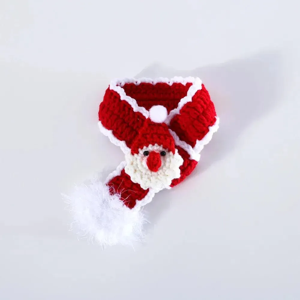 Festive Knitted Pet Collar