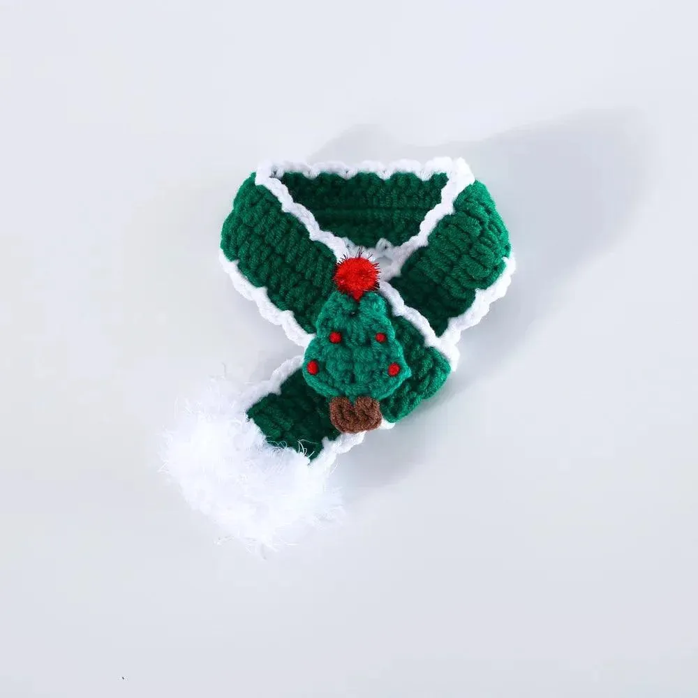 Festive Knitted Pet Collar