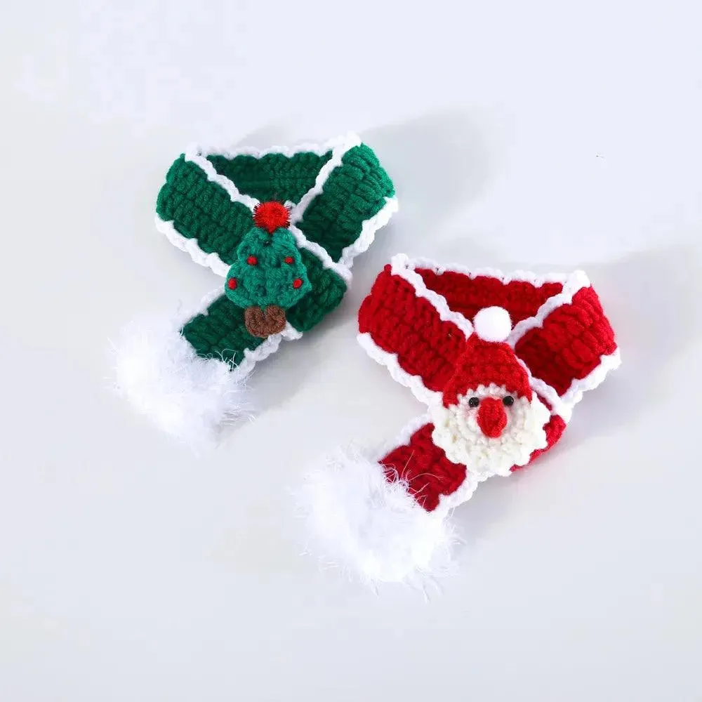 Festive Knitted Pet Collar