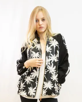 Floral Print Bomber Jacket (Tree floral)