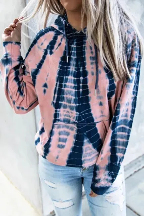 Get Cozy Tie-Dye Print Pullover Hoodie - Perfect for Ladies!