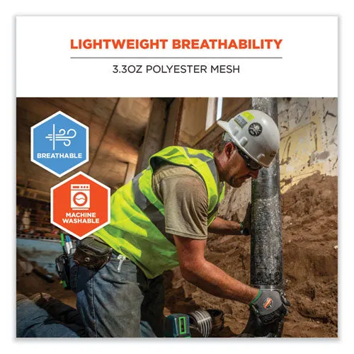 Glowear 8210hl Class 2 Economy Mesh Hook And Loop Vest, Polyester, X-small, Orange , Ships In 1-3 Business Days