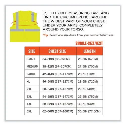 Glowear 8210hl-s Single Size Class 2 Economy Mesh Vest, Polyester, Medium, Lime, Ships In 1-3 Business Days