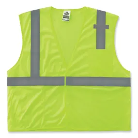 Glowear 8210hl-s Single Size Class 2 Economy Mesh Vest, Polyester, Medium, Lime, Ships In 1-3 Business Days