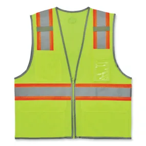 Glowear 8246z-s Single Size Class 2 Two-tone Mesh Vest, Polyester, 4x-large, Lime, Ships In 1-3 Business Days