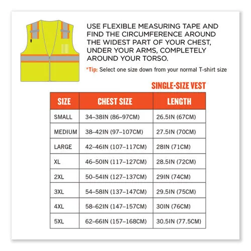 Glowear 8246z-s Single Size Class 2 Two-tone Mesh Vest, Polyester, 4x-large, Lime, Ships In 1-3 Business Days