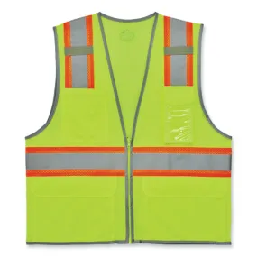 Glowear 8246z-s Single Size Class 2 Two-tone Mesh Vest, Polyester, Medium, Lime, Ships In 1-3 Business Days