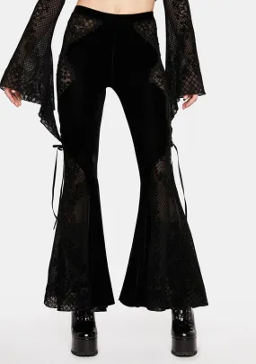 Gothic Floral Lace Flares