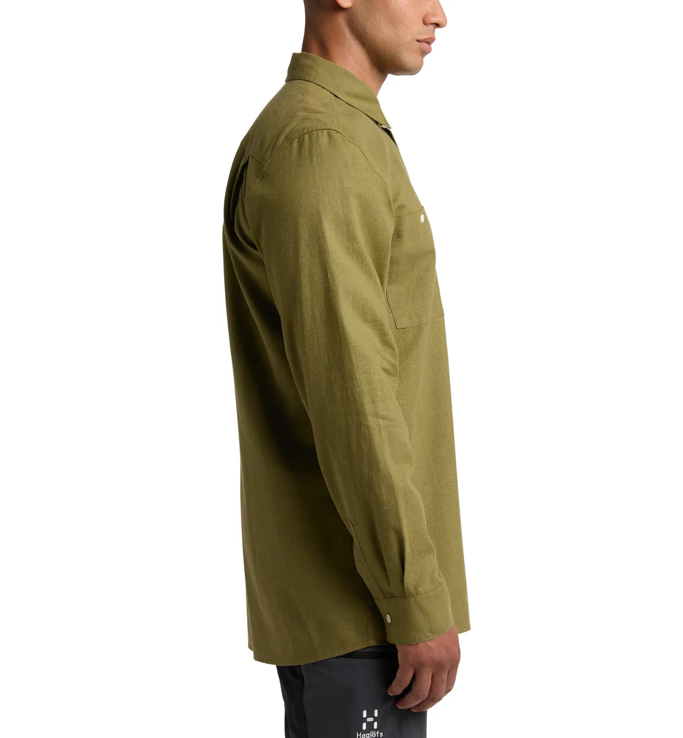 Haglöfs Men&#x27;s Curious Hemp Shirt Olive Green | Buy Haglöfs Men&#x27;s Curious Hemp Shirt Olive Green here | Outnorth