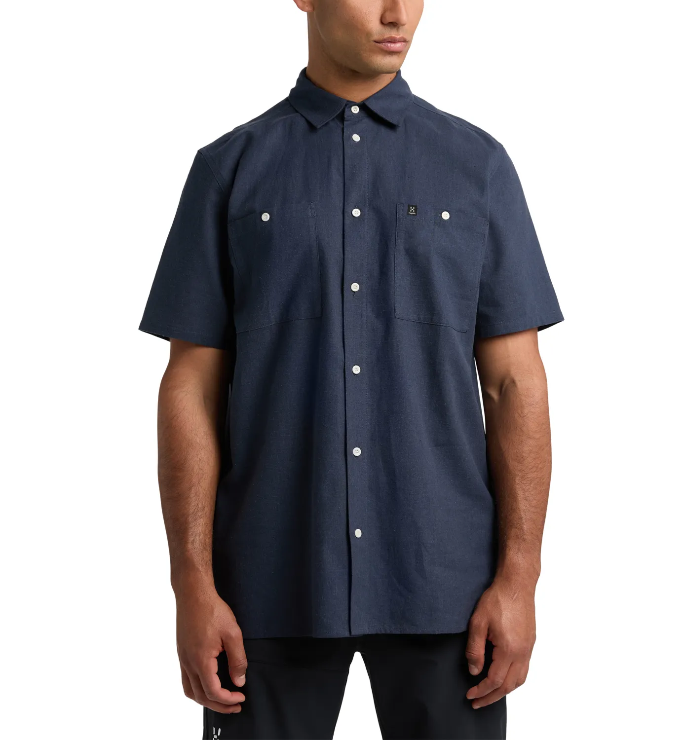 Haglöfs Men&#x27;s Curious Hemp Short-Sleeve Shirt Tarn Blue | Buy Haglöfs Men&#x27;s Curious Hemp Short-Sleeve Shirt Tarn Blue here | Outnorth