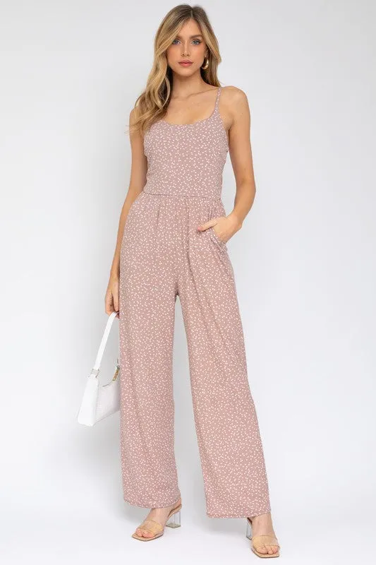 Hazel Sleeveless Scoop Neck Wide Leg Jumpsuit