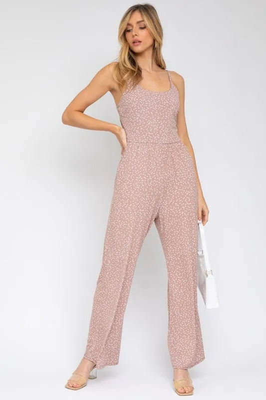 Hazel Sleeveless Scoop Neck Wide Leg Jumpsuit