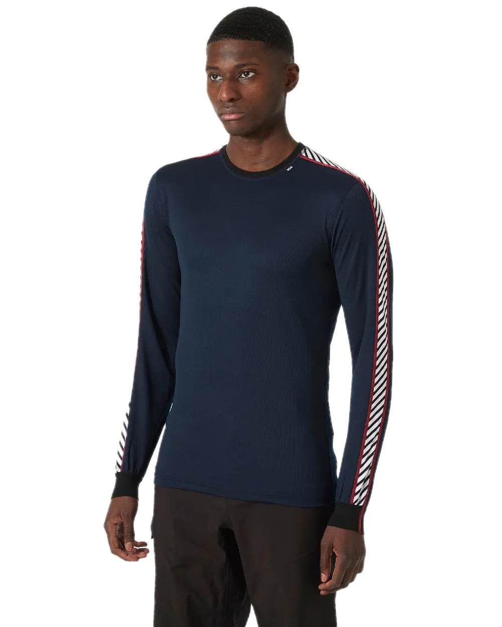 Helly Hansen Mens Lifa Stripe Long Sleeve Crew Base Layer